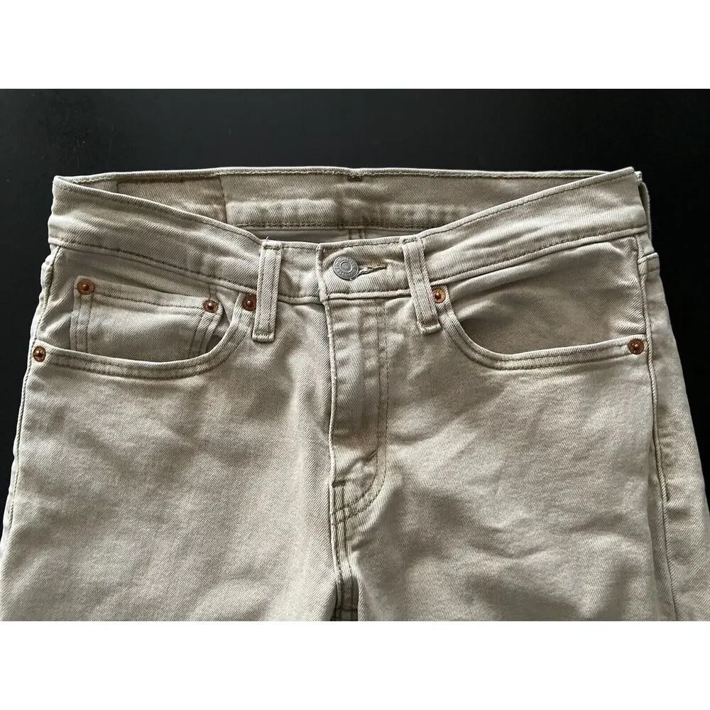 LEVI’S 511 Slim Fit Tan Denim Jeans sz 31x32 (actual 29x29)